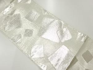 リサイクル　破れ色紙模様織出し全通袋帯